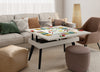 Square extendable coffee table metal leg