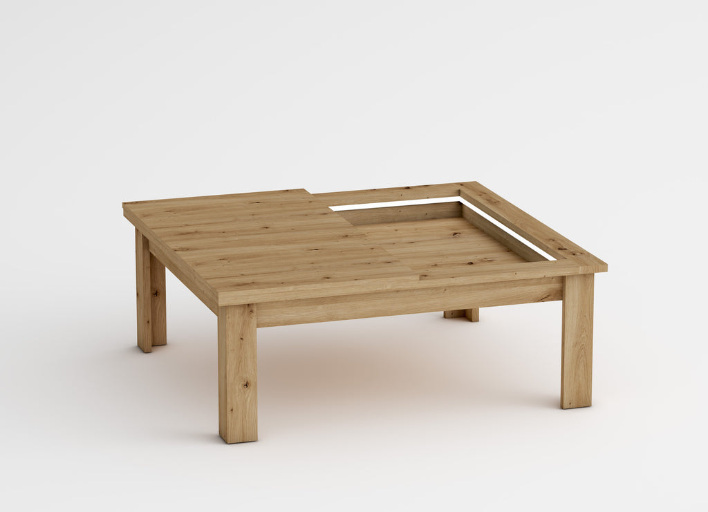 Low square artisan table