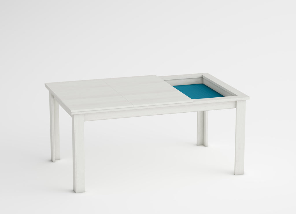 Polar white rectangular table